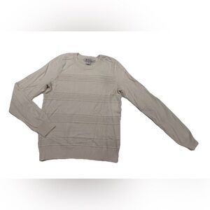 Athleta Ivory Open-Knit Crew Neck Pullover Sweater Women Petites PS Long Sleeve